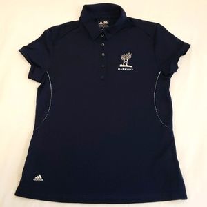 Adidas Climacool Golf Polo Shirt Harmony Golf Club Blue White Women's Small